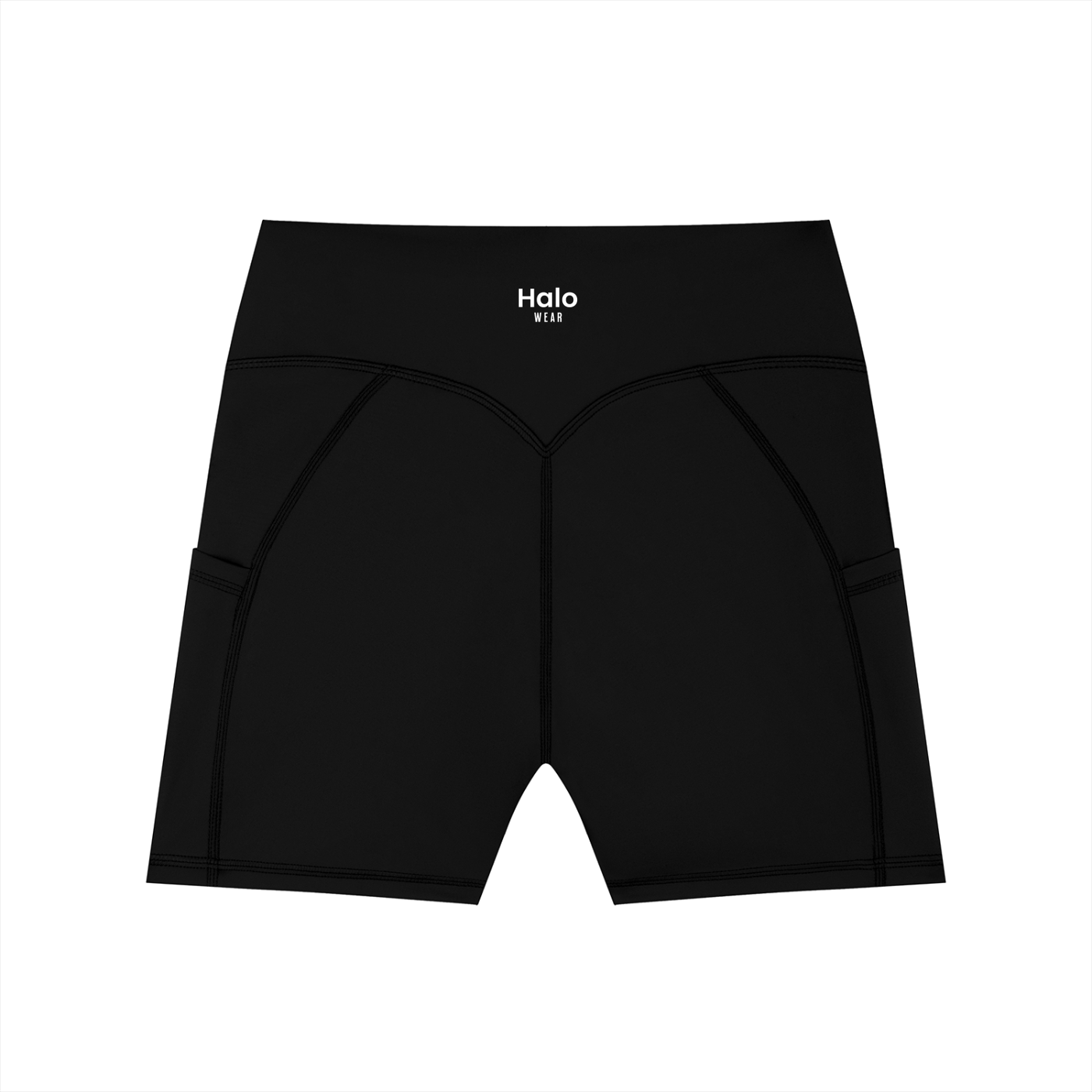 High-Waisted Pocket Halo Biker Shorts