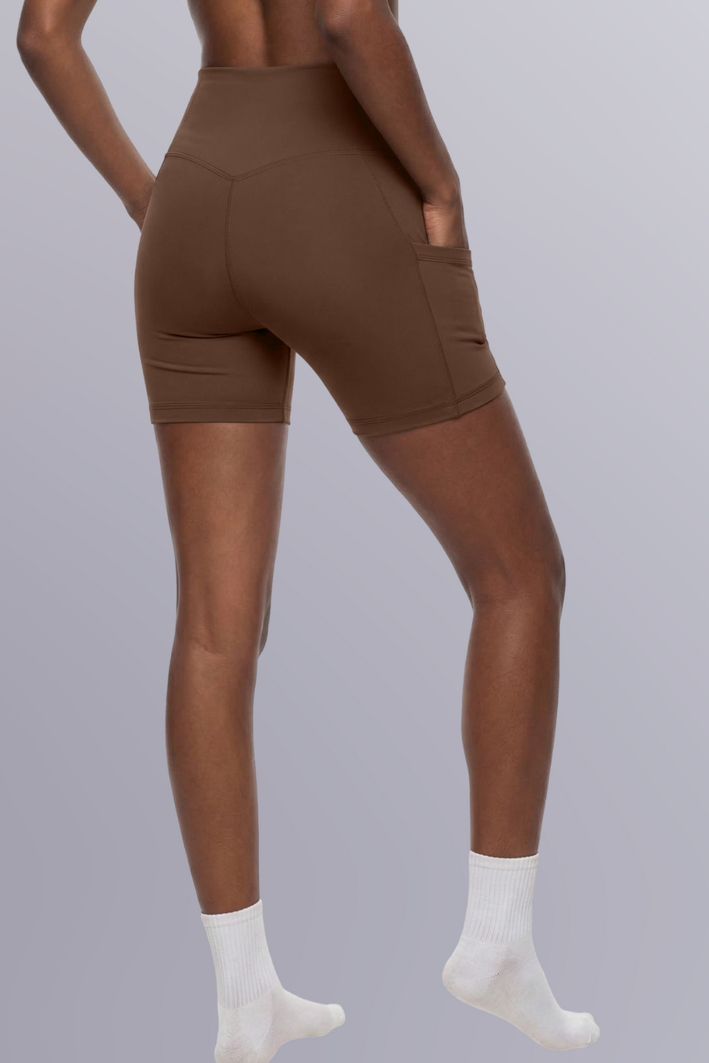 High-Waisted Pocket Halo Biker Shorts