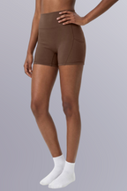 High-Waisted Pocket Halo Biker Shorts