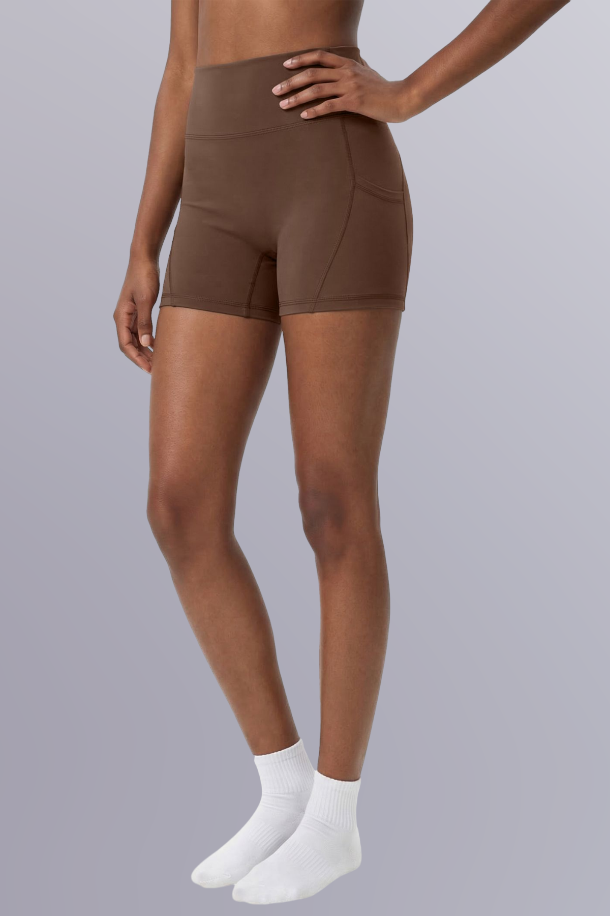 High-Waisted Pocket Halo Biker Shorts