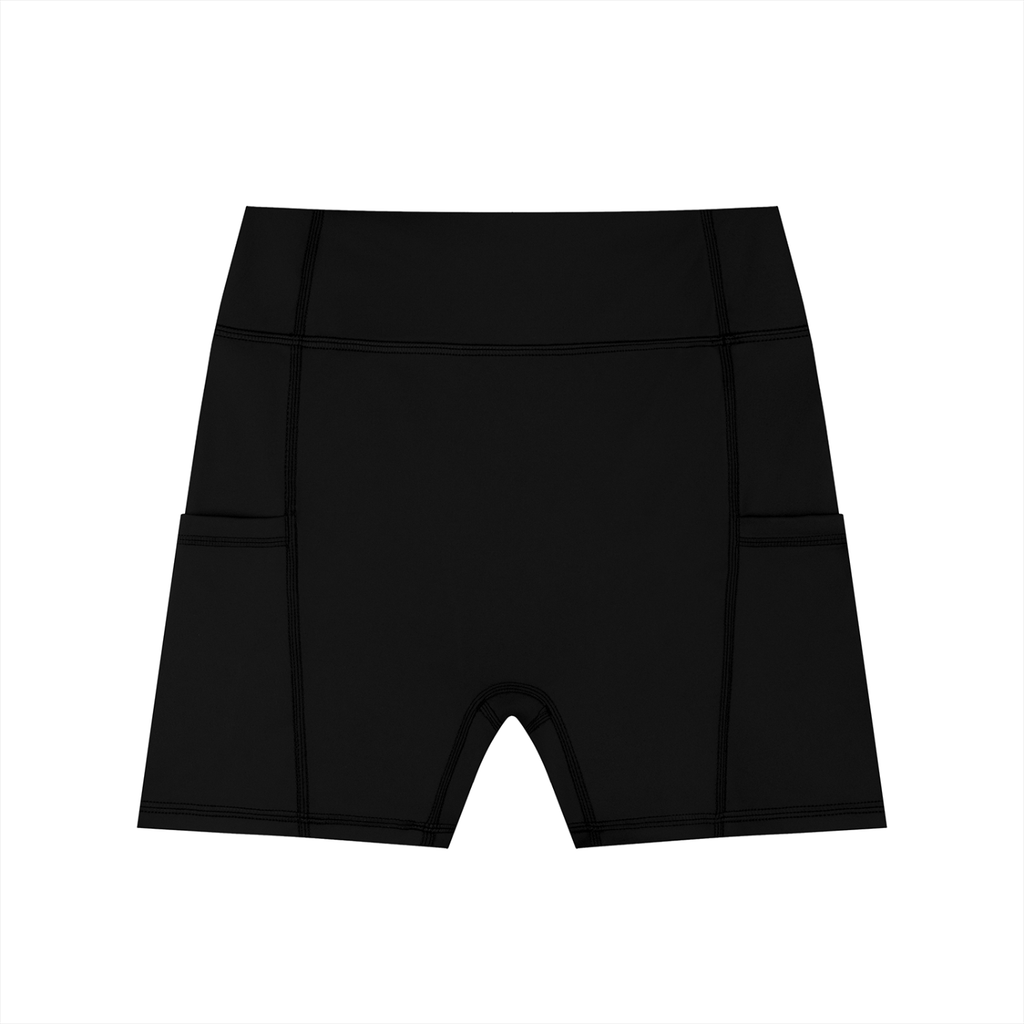 High-Waisted Pocket Halo Biker Shorts