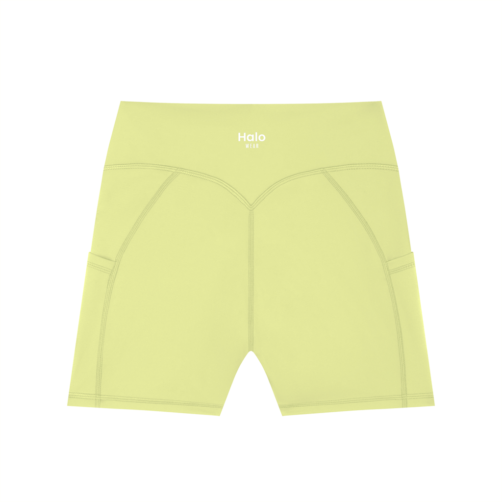 High-Waisted Pocket Halo Biker Shorts